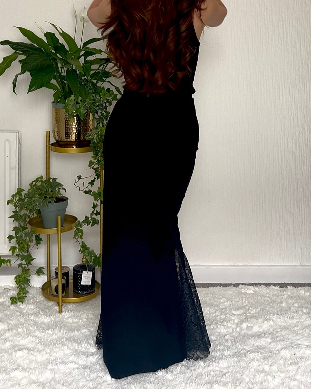 Nadéne Valencia Skirt, Lace Detail Maxi Fishtail Skirt.