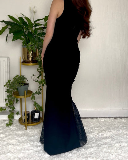 Nadéne Valencia Skirt, Lace Detail Maxi Fishtail Skirt.